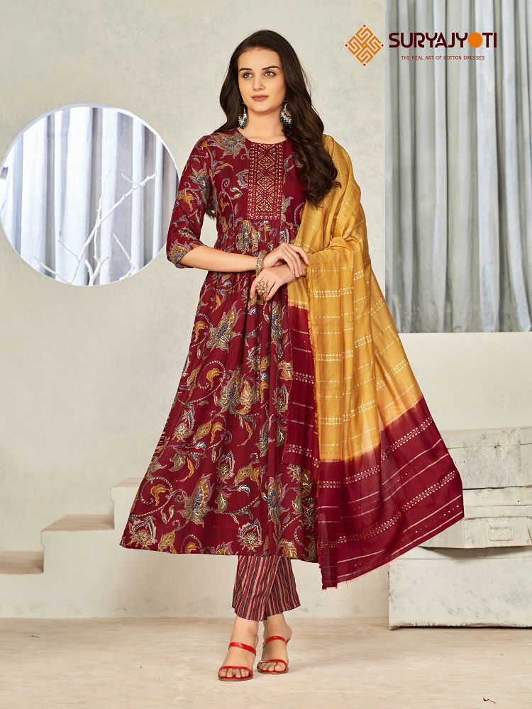 Padmavati Vol 2 By Suryajyoti Naira Cut Kurti With Pant Dupatta wholesale market in Surat
